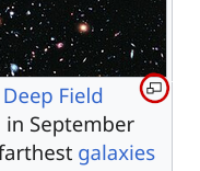 Opening an image on Wikipedia in a new tab or with this button does not show the Commons page